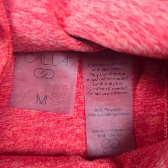 CALIA Women's Aquatic Coral Heather Crossback Strap Lustralux 5” Bodysuit Size M - Picture 6 of 9